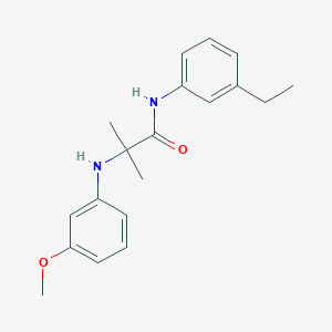 molecular formula C19H24N2O2 B14367539 N-(3-Ethylphenyl)-N~2~-(3-methoxyphenyl)-2-methylalaninamide CAS No. 90304-67-9