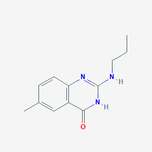 molecular formula C12H15N3O B1436756 6-Methyl-2-propylamino-3H-4-quinazolinone CAS No. 1015479-08-9