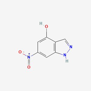 molecular formula C7H5N3O3 B1436757 6-硝基-1H-吲唑-4-醇 CAS No. 885518-81-0