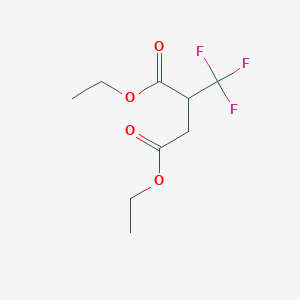 molecular formula C9H13F3O4 B14367586 Diethyl 2-(trifluoromethyl)butanedioate CAS No. 91523-46-5
