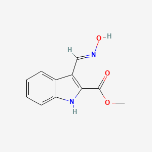 molecular formula C11H10N2O3 B1436759 Methyl 3-((hydroxyimino)methyl)-1H-indole-2-carboxylate CAS No. 861211-41-8