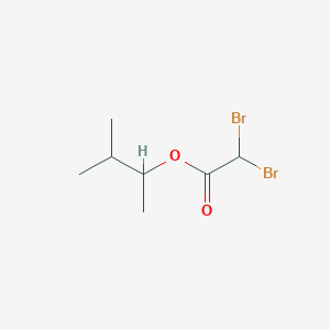 molecular formula C7H12Br2O2 B14367608 Acetic acid, dibromo, 1,2-dimethylpropyl ester CAS No. 90380-61-3