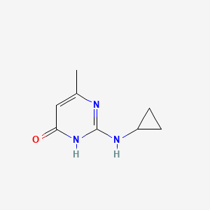 molecular formula C8H11N3O B1436765 2-(cyclopropylamino)-6-methylpyrimidin-4(3H)-one CAS No. 5734-72-5