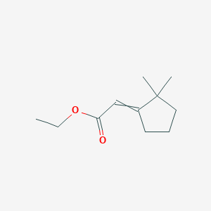 molecular formula C11H18O2 B14367664 Ethyl (2,2-dimethylcyclopentylidene)acetate CAS No. 90548-18-8