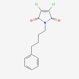 molecular formula C14H13Cl2NO2 B14367669 3,4-Dichloro-1-(4-phenylbutyl)-1H-pyrrole-2,5-dione CAS No. 92751-37-6