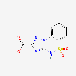 molecular formula C10H8N4O4S B1436767 8,8-二氧代-8¹⁶-硫杂-2,3,5,7-四氮杂三环[7.4.0.0²⁶]十三-1(9),3,5,10,12-五烯-4-羧酸甲酯 CAS No. 1311315-62-4