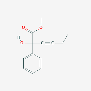 molecular formula C13H14O3 B14367741 Methyl 2-hydroxy-2-phenylhex-3-ynoate CAS No. 92956-85-9