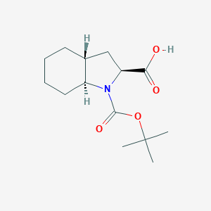 molecular formula C14H23NO4 B143678 rel-(2S,3aR,7aS)-Octahydroindole-1,2-dicarboxylic Acid t-Butyl Ester CAS No. 811420-46-9
