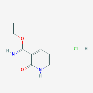 molecular formula C8H11ClN2O2 B1436781 Ethyl 2-oxo-1,2-dihydropyridine-3-carboximidoate hydrochloride CAS No. 1417348-75-4