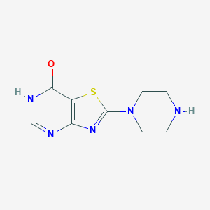 molecular formula C9H11N5OS B1436784 2-(piperazin-1-yl)thiazolo[4,5-d]pyrimidin-7(6H)-one CAS No. 1955547-30-4
