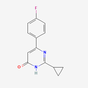 molecular formula C13H11FN2O B1436785 2-Cyclopropyl-6-(4-fluorophenyl)pyrimidin-4-ol CAS No. 1707605-29-5