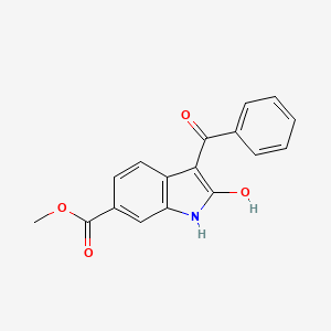 molecular formula C17H13NO4 B1436787 Methyl 3-(hydroxy(phenyl)methylene)-2-oxoindoline-6-carboxylate CAS No. 2093243-16-2