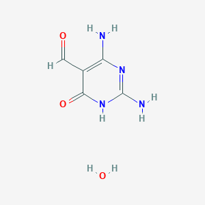 molecular formula C5H8N4O3 B1436792 2,4-Diamino-6-hydroxypyrimidine-5-carbaldehyde hydrate CAS No. 1609404-27-4