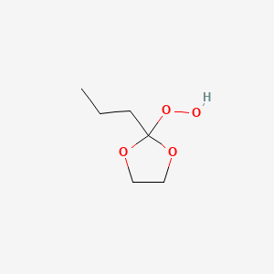 molecular formula C6H12O4 B14367925 2-Propyl-1,3-dioxolane-2-peroxol CAS No. 90162-36-0