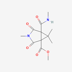 molecular formula C12H16N2O5 B14367935 Methyl 3,6,6-trimethyl-5-(methylcarbamoyl)-2,4-dioxo-3-azabicyclo[3.1.0]hexane-1-carboxylate CAS No. 92848-50-5