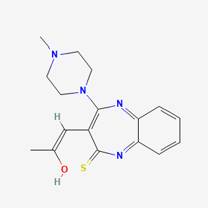 molecular formula C17H20N4OS B1436794 3-[(Z)-2-Hydroxyprop-1-enyl]-4-(4-methylpiperazin-1-yl)-1,5-benzodiazepine-2-thione CAS No. 1017241-36-9