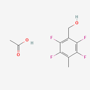 molecular formula C10H10F4O3 B14367953 Acetic acid;(2,3,5,6-tetrafluoro-4-methylphenyl)methanol CAS No. 91162-07-1