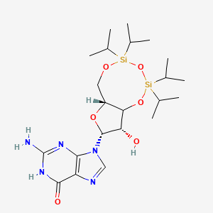 molecular formula C22H39N5O6Si2 B1436797 2-氨基-9-[(6aR,8R,9S)-9-羟基-2,2,4,4-四(丙-2-基)四氢-2H,4H,6H-呋喃[3,2-f][1,3,5,2,4]三氧双硅杂环-8-基]-3,9-二氢-6H-嘌呤-6-酮 CAS No. 88183-82-8