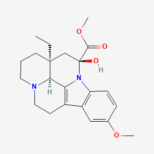 molecular formula C22H28N2O4 B1436799 甲基 (41S,12S,13AS)-13A-乙基-12-羟基-8-甲氧基-2,3,41,5,6,12,13,13A-八氢-1H-吲哚并[3,2,1-DE]吡啶并[3,2,1-IJ][1,5]萘啶-12-甲酸酯 CAS No. 57430-34-9