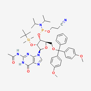 molecular formula C48H64N7O9PSi B1436800 5'-DMT-2'-O-TBDMS-N2-acetyl-guanosine phosphoramidite CAS No. 944138-03-8