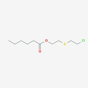 molecular formula C10H19ClO2S B14368030 2-(2-Chloroethylsulfanyl)ethyl hexanoate CAS No. 91139-03-6