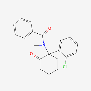 molecular formula C20H20ClNO2 B14368097 N-[1-(2-Chlorophenyl)-2-oxocyclohexyl]-N-methylbenzamide CAS No. 91003-09-7