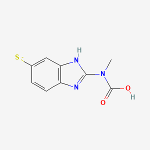 molecular formula C9H8N3O2S- B1436812 甲基(6-硫代-1H-苯并咪唑-2-基)氨基甲酸酯 CAS No. 79213-76-6
