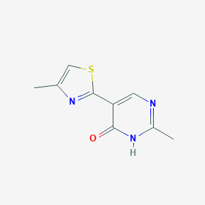 molecular formula C9H9N3OS B1436813 2-Methyl-5-(4-methyl-1,3-thiazol-2-yl)-3,4-dihydropyrimidin-4-one CAS No. 1311315-77-1