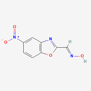 B1436816 2-Benzoxazolecarboxaldehyde, 5-nitro-, oxime CAS No. 27412-08-4