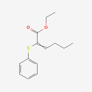 molecular formula C14H18O2S B14368167 Ethyl 2-(phenylsulfanyl)hex-2-enoate CAS No. 91077-20-2