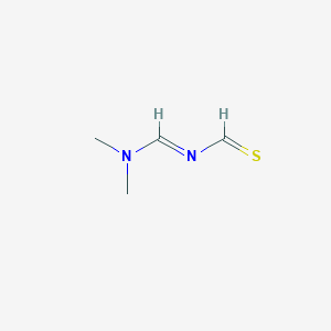 molecular formula C4H8N2S B14368174 N-[(E)-(Dimethylamino)methylidene]methanethioamide CAS No. 91516-25-5