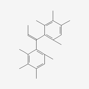 molecular formula C23H30 B14368220 1,1'-(Prop-1-ene-1,1-diyl)bis(2,3,4,6-tetramethylbenzene) CAS No. 91390-78-2