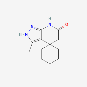 7'-Methyl-2',3',4',6'-tetrahydrospiro[cyclohexane-1,1'-pyrazolo[3,4-b]pyridine]-3'-one