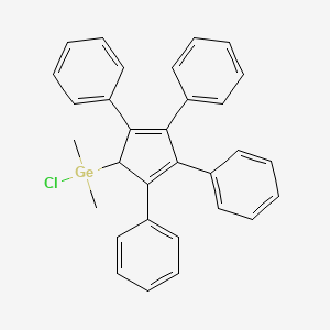 molecular formula C31H27ClGe B14368241 Chloro(dimethyl)(2,3,4,5-tetraphenylcyclopenta-2,4-dien-1-yl)germane CAS No. 92682-66-1