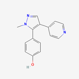molecular formula C15H13N3O B1436825 4-(1-methyl-4-pyridin-4-yl-1H-pyrazol-5-yl)phenol CAS No. 943656-50-6