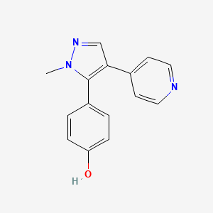 4-(1-methyl-4-pyridin-4-yl-1H-pyrazol-5-yl)phenol