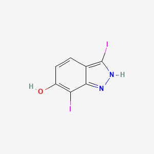 molecular formula C7H4I2N2O B1436826 3,7-Diiodo-6-hydroxy indazole CAS No. 1190322-50-9
