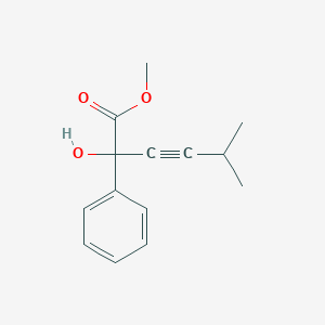 molecular formula C14H16O3 B14368261 Methyl 2-hydroxy-5-methyl-2-phenylhex-3-ynoate CAS No. 92956-87-1