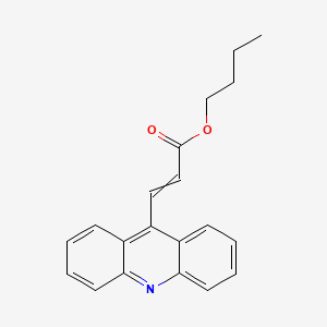molecular formula C20H19NO2 B14368284 Butyl 3-(acridin-9-YL)prop-2-enoate CAS No. 91025-11-5