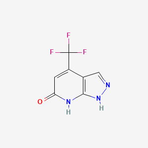 molecular formula C7H4F3N3O B1436829 4-(trifluoromethyl)-1H-pyrazolo[3,4-b]pyridin-6-ol CAS No. 94847-20-8