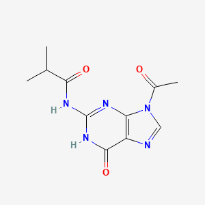 Propanamide, N-(9-acetyl-6,9-dihydro-6-oxo-1H-purin-2-yl)-2-methyl-