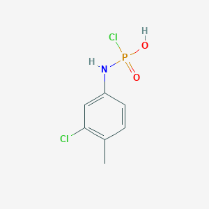 molecular formula C7H8Cl2NO2P B14368322 N-(3-Chloro-4-methylphenyl)phosphoramidochloridic acid CAS No. 91467-52-6