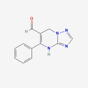 molecular formula C12H10N4O B1436839 5-phenyl-4H,7H-[1,2,4]triazolo[1,5-a]pyrimidine-6-carbaldehyde CAS No. 1330756-45-0