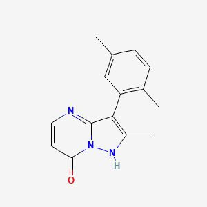 molecular formula C15H15N3O B1436841 3-(2,5-Dimethylphenyl)-2-methyl-7-oxo-4,7-dihydropyrazolo[1,5-A]pyrimidin+ CAS No. 1204297-45-9