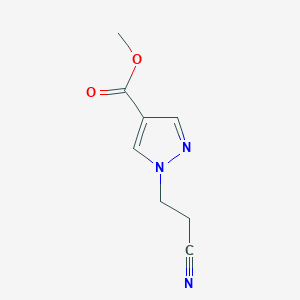 molecular formula C8H9N3O2 B1436842 Methyl 1-(2-cyanoethyl)-1H-pyrazole-4-carboxylate CAS No. 1824286-68-1