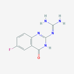 molecular formula C9H8FN5O B1436845 N-(6-Fluoro-4-hydroxyquinazolin-2-yl)guanidine CAS No. 1379811-49-0