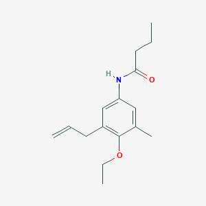molecular formula C16H23NO2 B14368454 N-[4-Ethoxy-3-methyl-5-(prop-2-en-1-yl)phenyl]butanamide CAS No. 90257-26-4