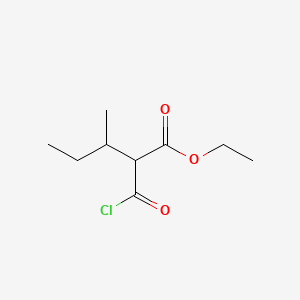 molecular formula C9H15ClO3 B14368462 Ethyl 2-(chlorocarbonyl)-3-methylpentanoate CAS No. 93633-85-3