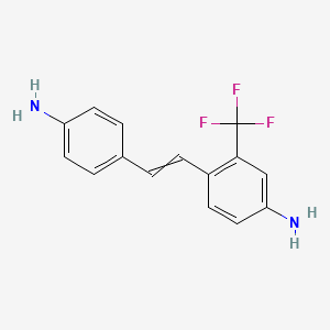 molecular formula C15H13F3N2 B14368469 4-[2-(4-Aminophenyl)ethenyl]-3-(trifluoromethyl)aniline CAS No. 93374-40-4