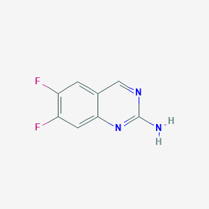 molecular formula C8H5F2N3 B1436849 6,7-Difluoroquinazolin-2-amine CAS No. 2155875-97-9